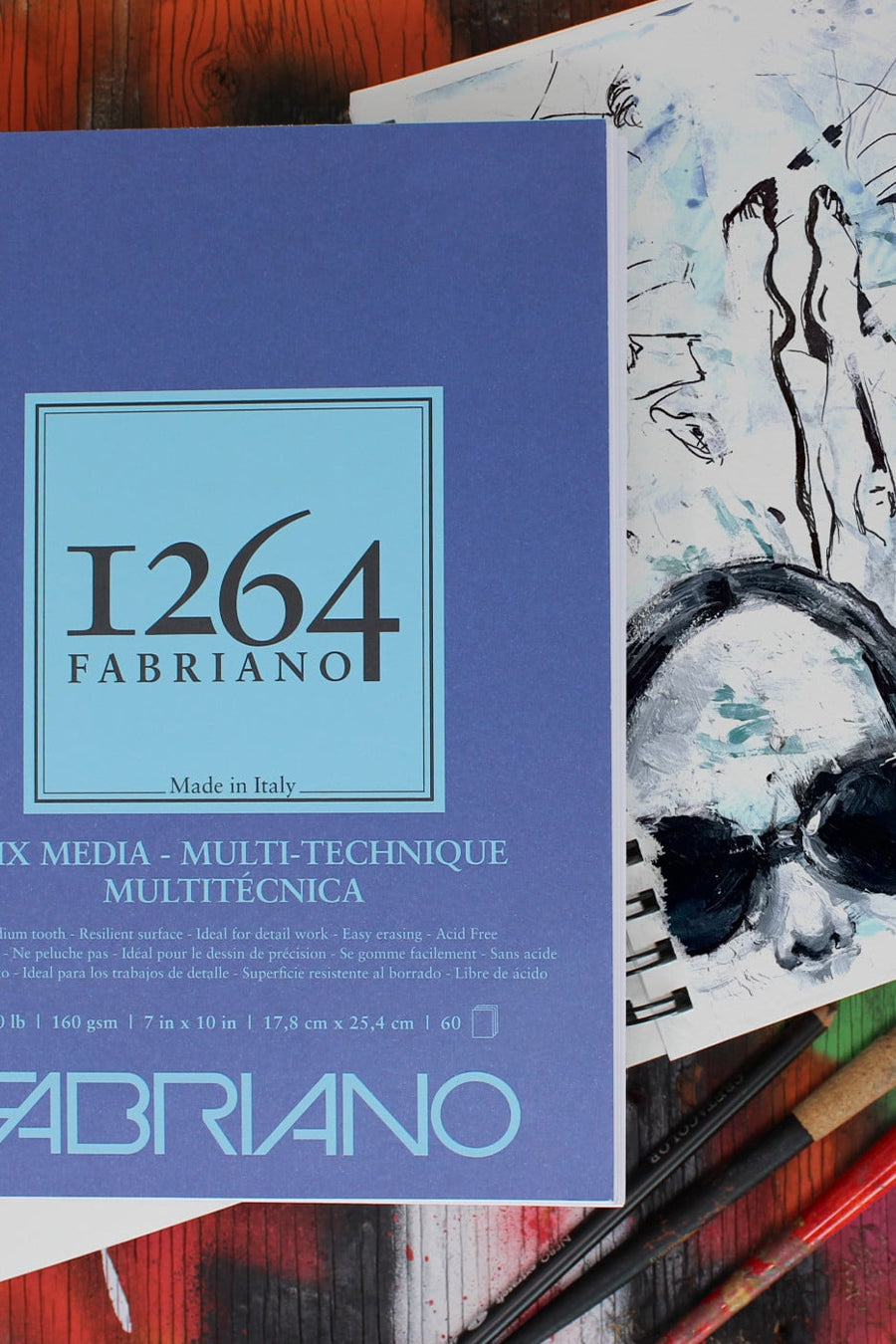 Fabriano 1264 Mixed Media Pad, Three Pack