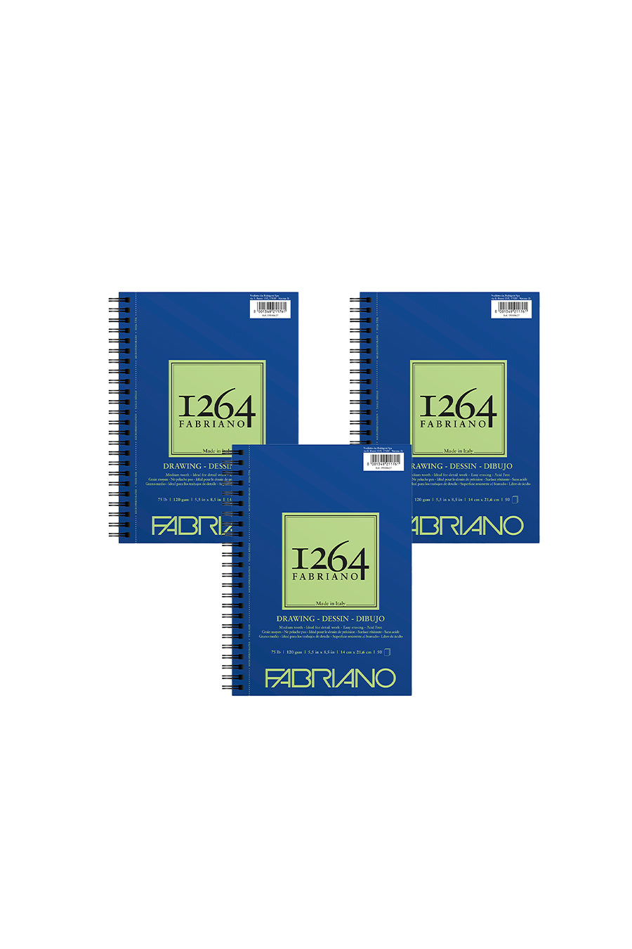 Fabriano 1264 Drawing Pads, Three Pack