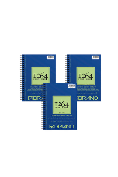 Fabriano 1264 Drawing Pads, Three Pack