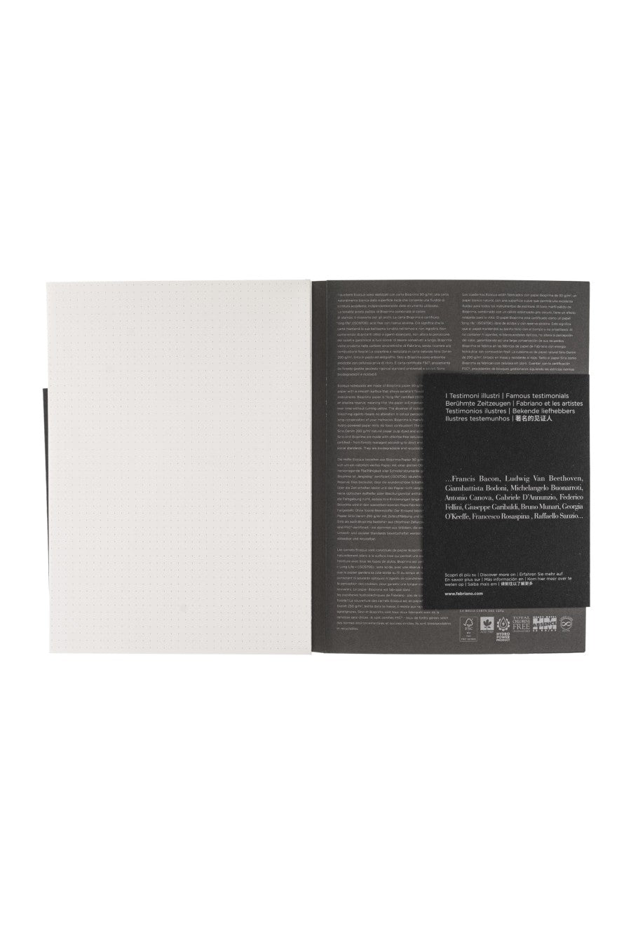 Fabriano Ecoqua Plus Perfect-Bound Notebook, 5.8 in x 8.3 in, A5 