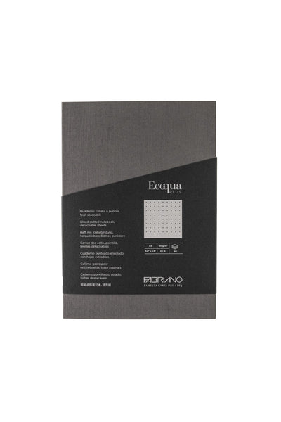 Fabriano Ecoqua Plus Perfect-Bound Notebook, 5.8 in x 8.3 in, A5 Dotted
