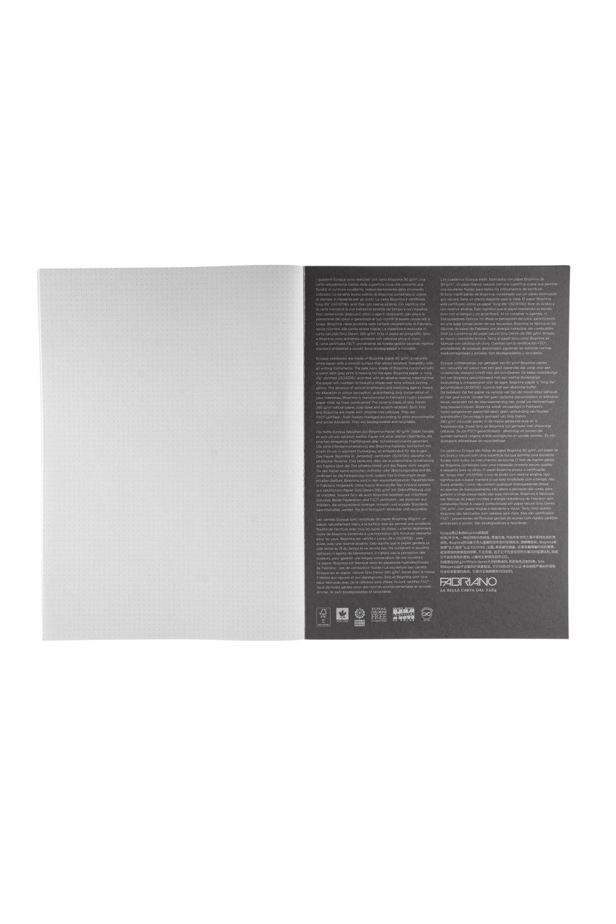 Fabriano Ecoqua Plus Perfect-Bound Notebook, 5.8 in x 8.3 in, A5 Lined
