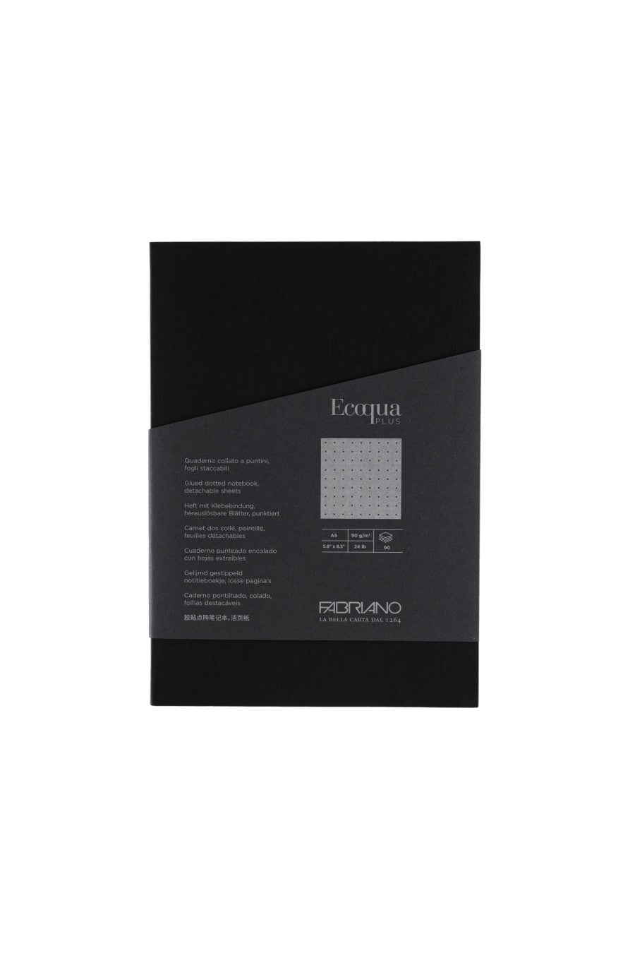 Fabriano Ecoqua Plus Perfect-Bound Notebook, 5.8 in x 8.3 in, A5 