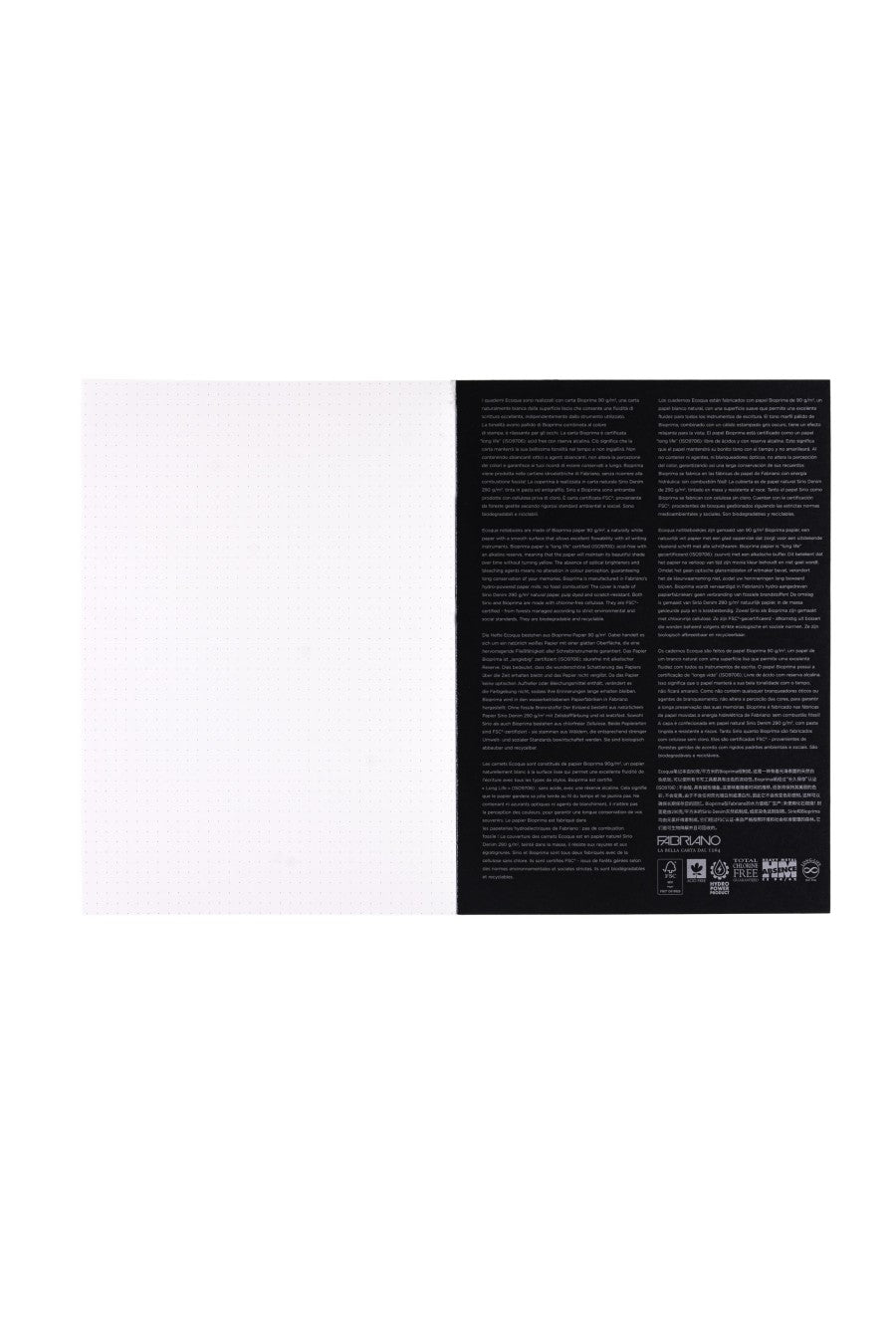 Fabriano Ecoqua Plus Perfect-Bound Notebook, 5.8 in x 8.3 in, A5 