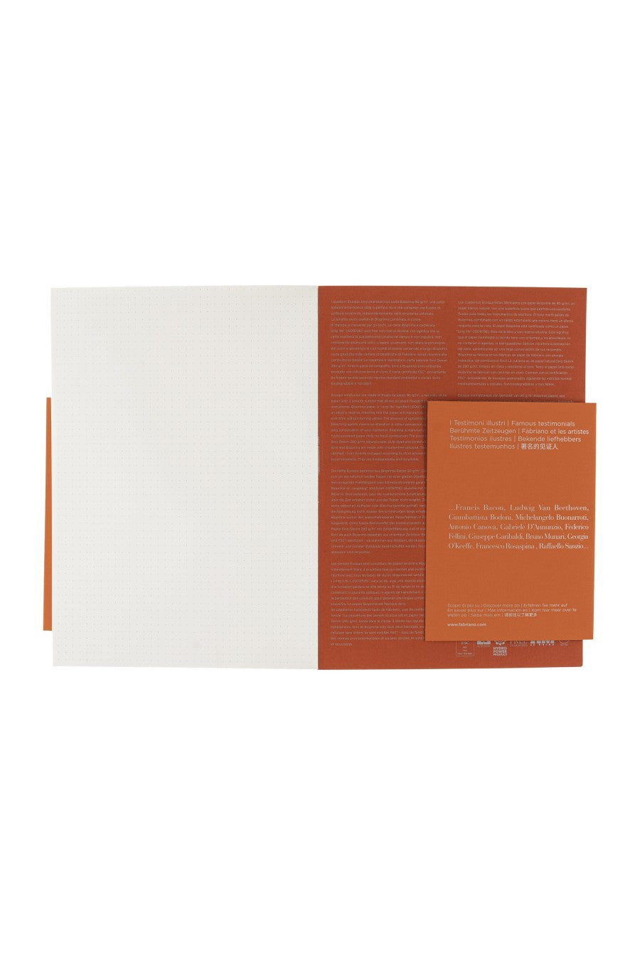 Fabriano Ecoqua Plus Perfect-Bound Notebook, 5.8 in x 8.3 in, A5 