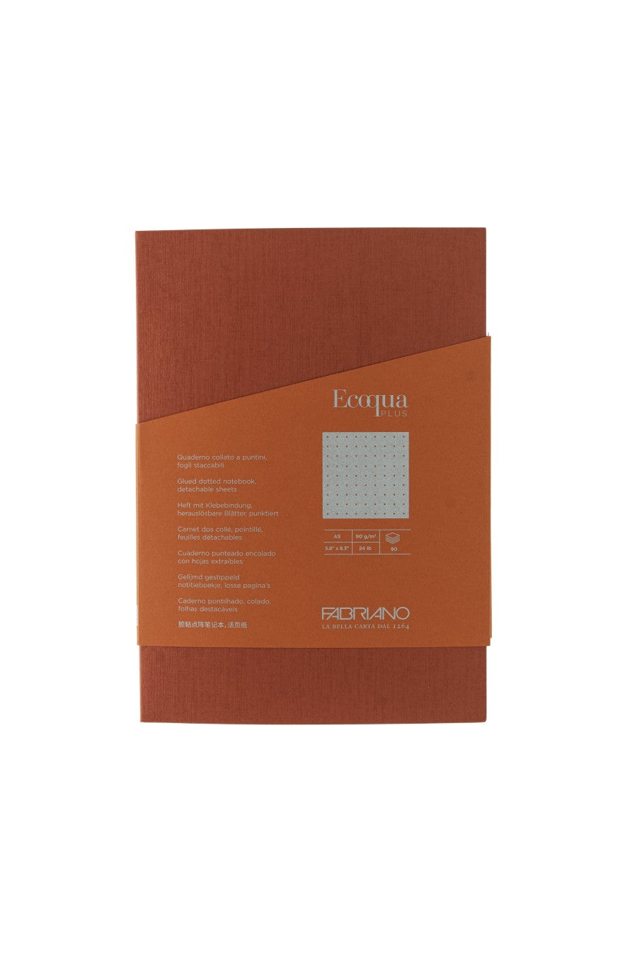 Fabriano Ecoqua Plus Perfect-Bound Notebook, 5.8 in x 8.3 in, A5 