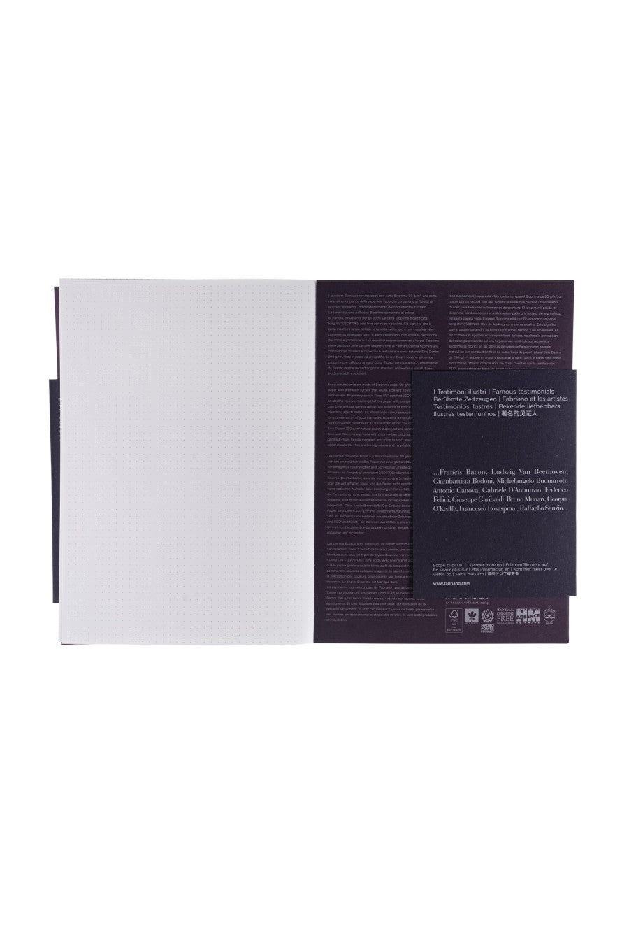 Fabriano Ecoqua Plus Perfect-Bound Notebook, 5.8 in x 8.3 in, A5