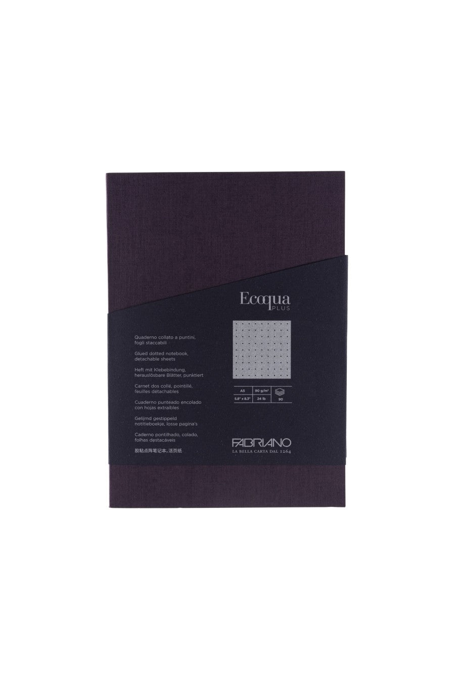 Fabriano Ecoqua Plus Perfect-Bound Notebook, 5.8 in x 8.3 in, A5