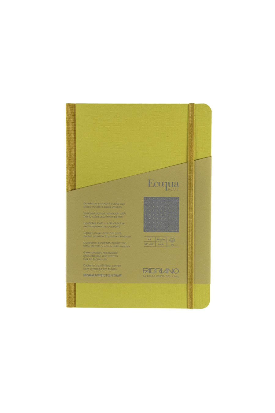 Fabriano Ecoqua Plus Sewn-Bound 100% Italian made Notebook Notebook, 5.8" x 8.3", A5 