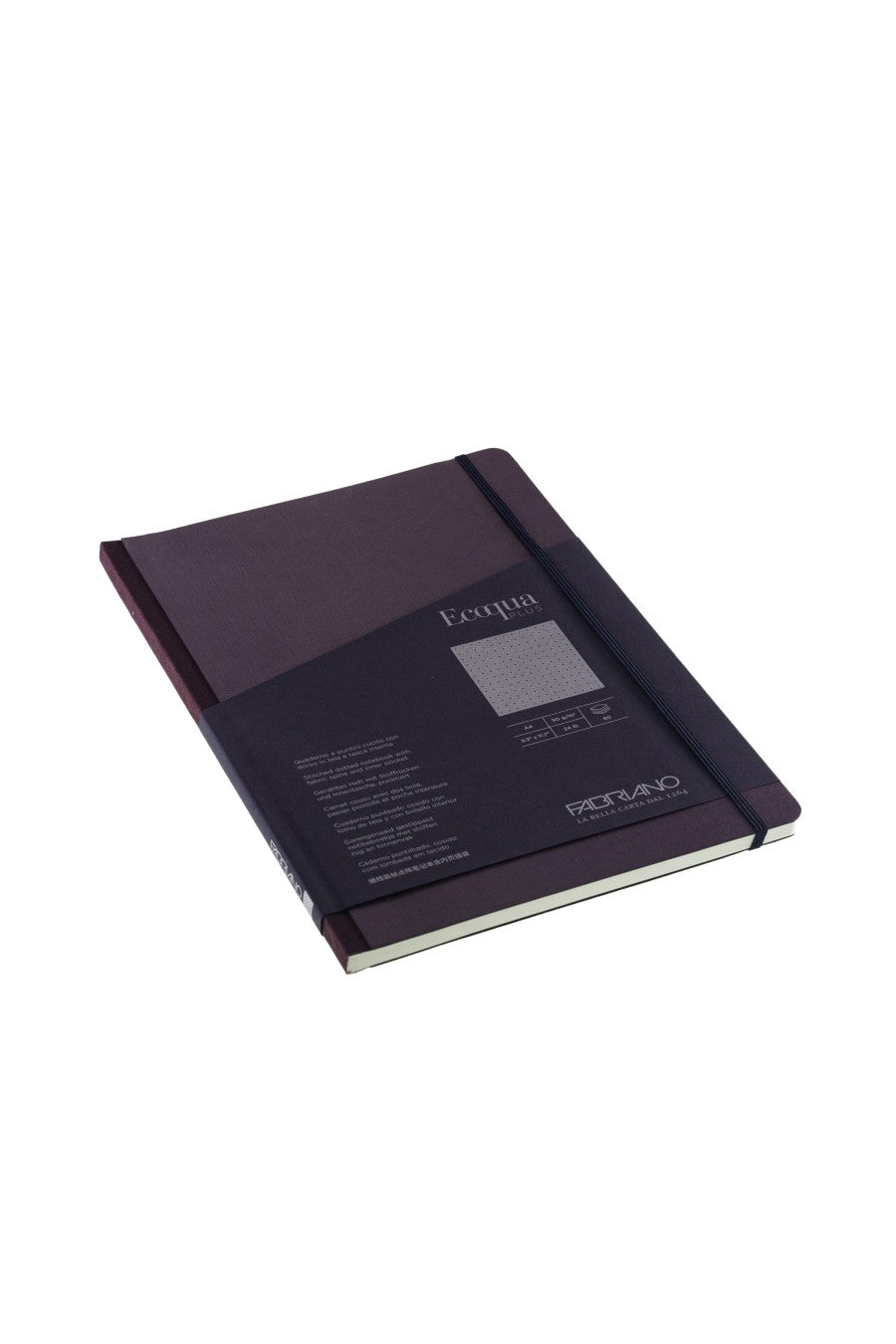 Fabriano Ecoqua Plus Sewn-Bound Notebook, 8.3" x 11.7", A4, 80 Sheets 