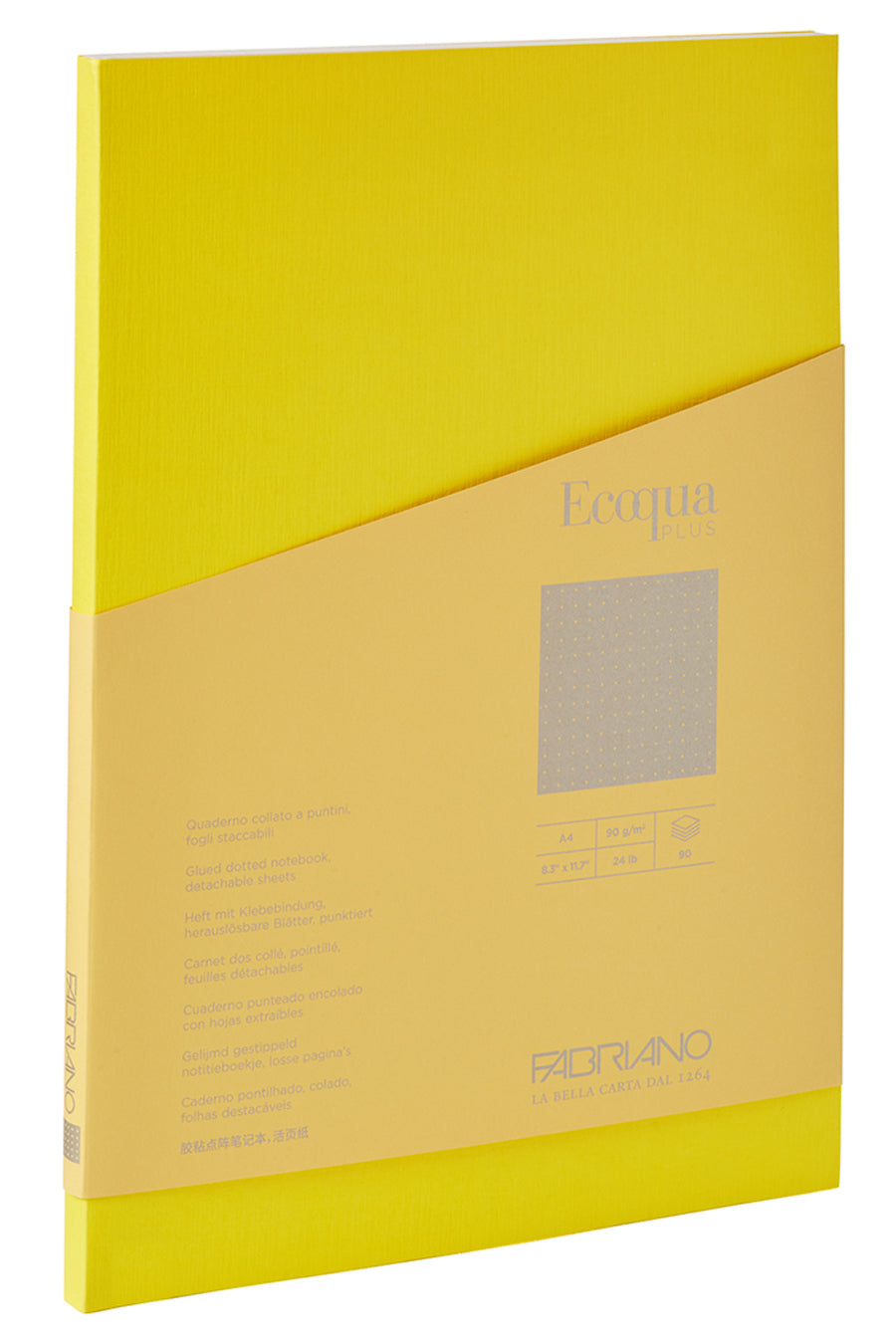 Fabriano Ecoqua Plus Glue-Bound Notebook, 8.3" x 11.7", A4