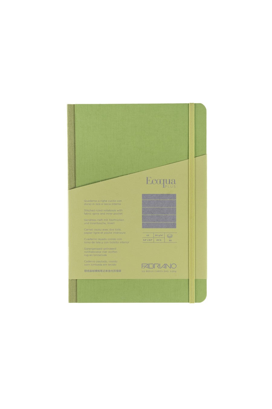Fabriano Ecoqua Plus Sewn-Bound 100% Italian made Notebook Notebook, 5.8" x 8.3", A5 