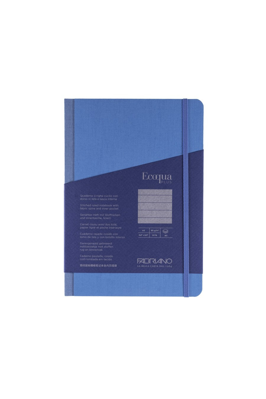 Fabriano Ecoqua Plus Sewn-Bound 100% Italian made Notebook Notebook, 5.8" x 8.3", A5 