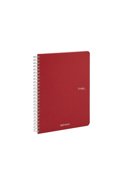 Fabriano Ecoqua Original Spiral-Bound Notebook, 5.8 in x 8.3 in, A5, Blank, 70 Sheets 