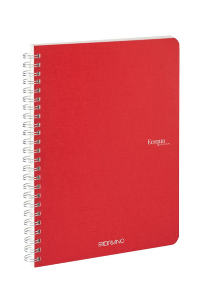 Fabriano Ecoqua Original Spiral-Bound Notebook, 5.8 in x 8.3 in, A5, Blank, 70 Sheets 