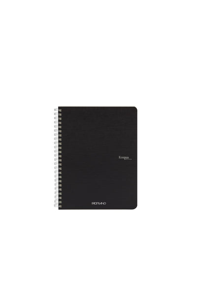 Fabriano Ecoqua Original Spiral-Bound Notebook, 5.8 in x 8.3 in, A5, Blank, 70 Sheets Blank, 5.8 x 8.3 