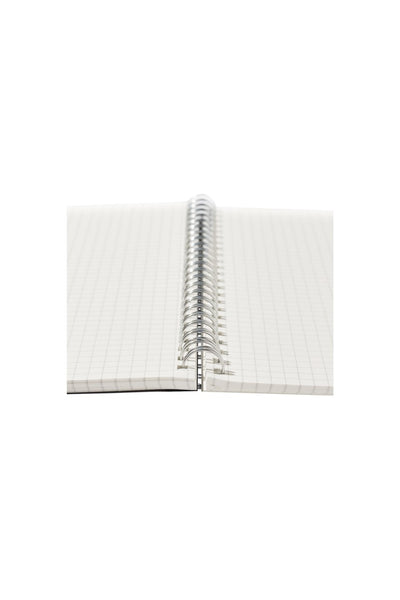 Fabriano Ecoqua Original Spiral-Bound Notebook, 5.8 in x 8.3 in, A5, Blank, 70 Sheets Graph, 5.8 x 8.3 