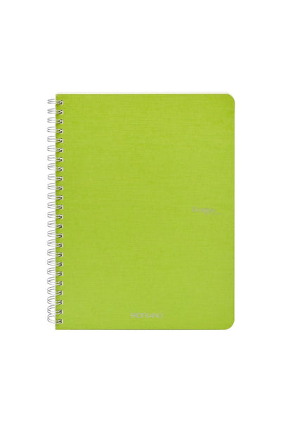Fabriano Ecoqua Original Spiral-Bound Notebook, 5.8 in x 8.3 in, A5, Blank, 70 Sheets Lined, 5.8 x 8.3