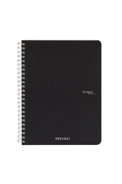 Fabriano Ecoqua Original Spiral-Bound Notebook, 5.8 in x 8.3 in, A5, Blank, 70 Sheets 