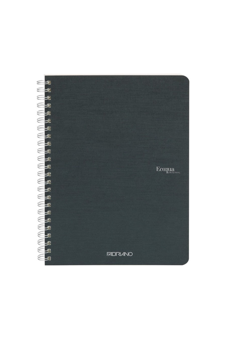 Fabriano Ecoqua Original Spiral-Bound Notebook, 5.8 in x 8.3 in, A5, Blank, 70 Sheets Lined, 5.8 x 8.3