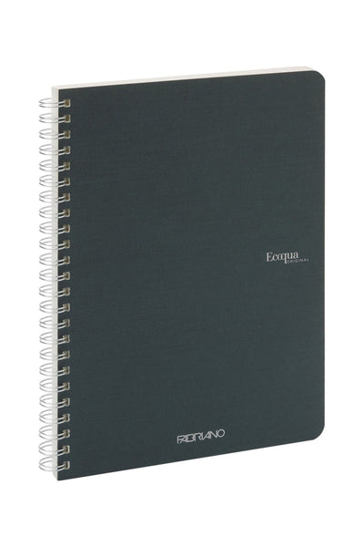 Fabriano Ecoqua Original Spiral-Bound Notebook, 5.8 in x 8.3 in, A5, Blank, 70 Sheets Lined, 5.8 x 8.3