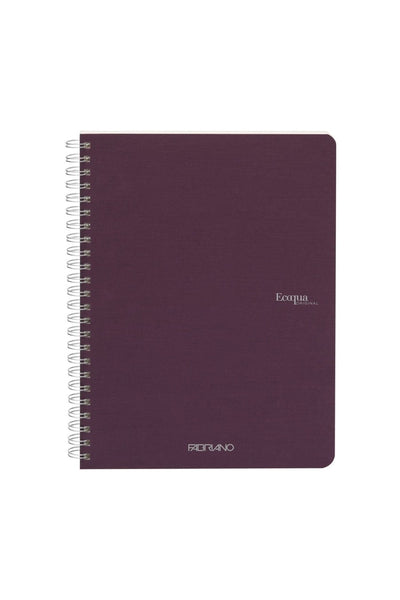 Fabriano Ecoqua Original Spiral-Bound Notebook, 5.8 in x 8.3 in, A5, Blank, 70 Sheets 