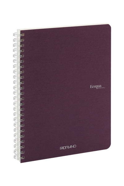 Fabriano Ecoqua Original Spiral-Bound Notebook, 5.8 in x 8.3 in, A5, Blank, 70 Sheets 