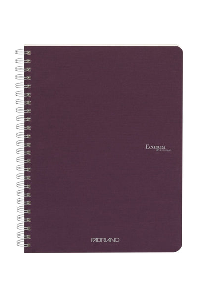 Fabriano Ecoqua Original Spiral-Bound Notebook, 5.8 in x 8.3 in, A5, Blank, 70 Sheets 