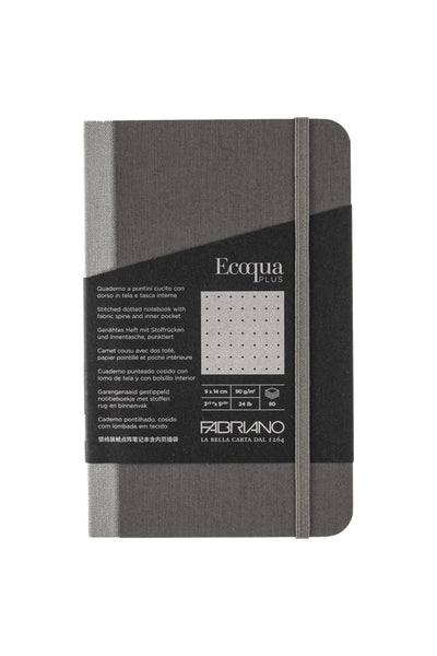 Fabriano Ecoqua Plus Sewn-Bound 100% Italian made Notebook, 3.5" x 5.5", 90gsm, 80 Sheets 