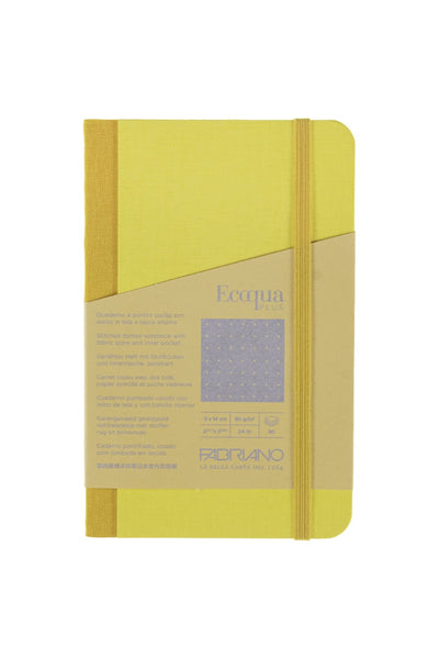 Fabriano Ecoqua Plus Sewn-Bound 100% Italian made Notebook, 3.5" x 5.5", 90gsm, 80 Sheets 