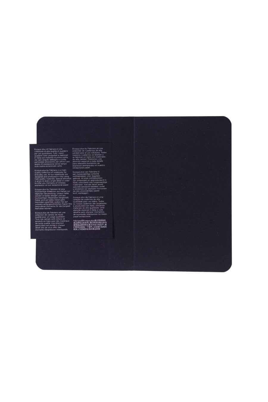 Fabriano Ecoqua Plus Sewn-Bound 100% Italian made Notebook, 3.5" x 5.5", 90gsm, 80 Sheets 