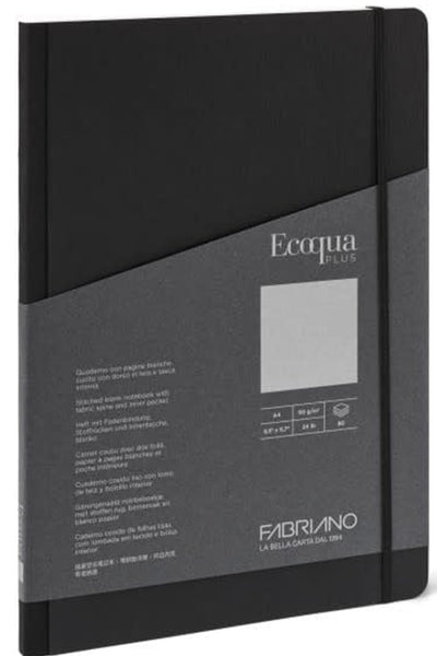 Fabriano Ecoqua Plus Fabric-Bound Notebook,  3.5 in x 5.5 in, Blank