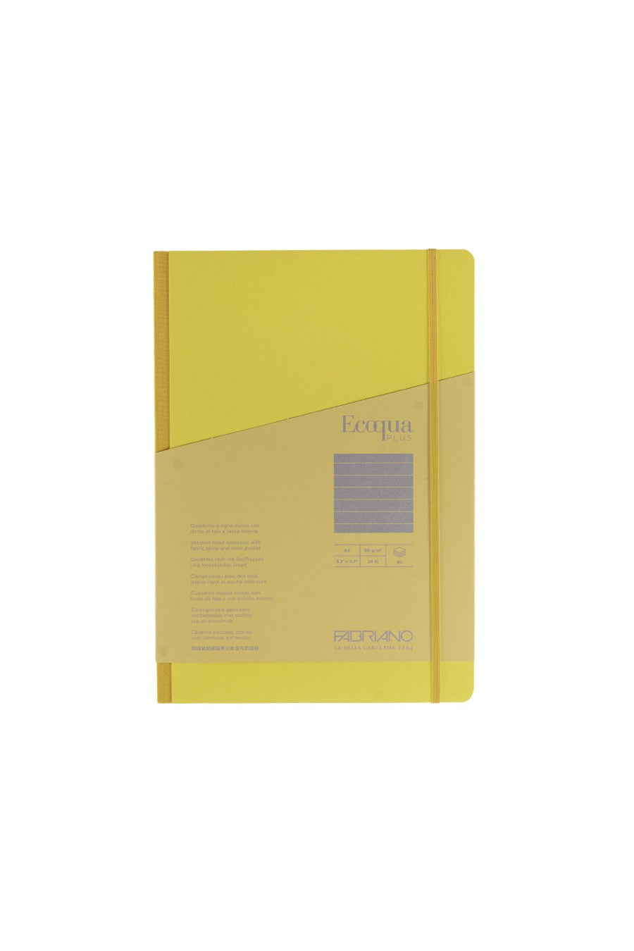 Fabriano Ecoqua Plus Sewn-Bound Notebook, 8.3" x 11.7", A4, 80 Sheets 