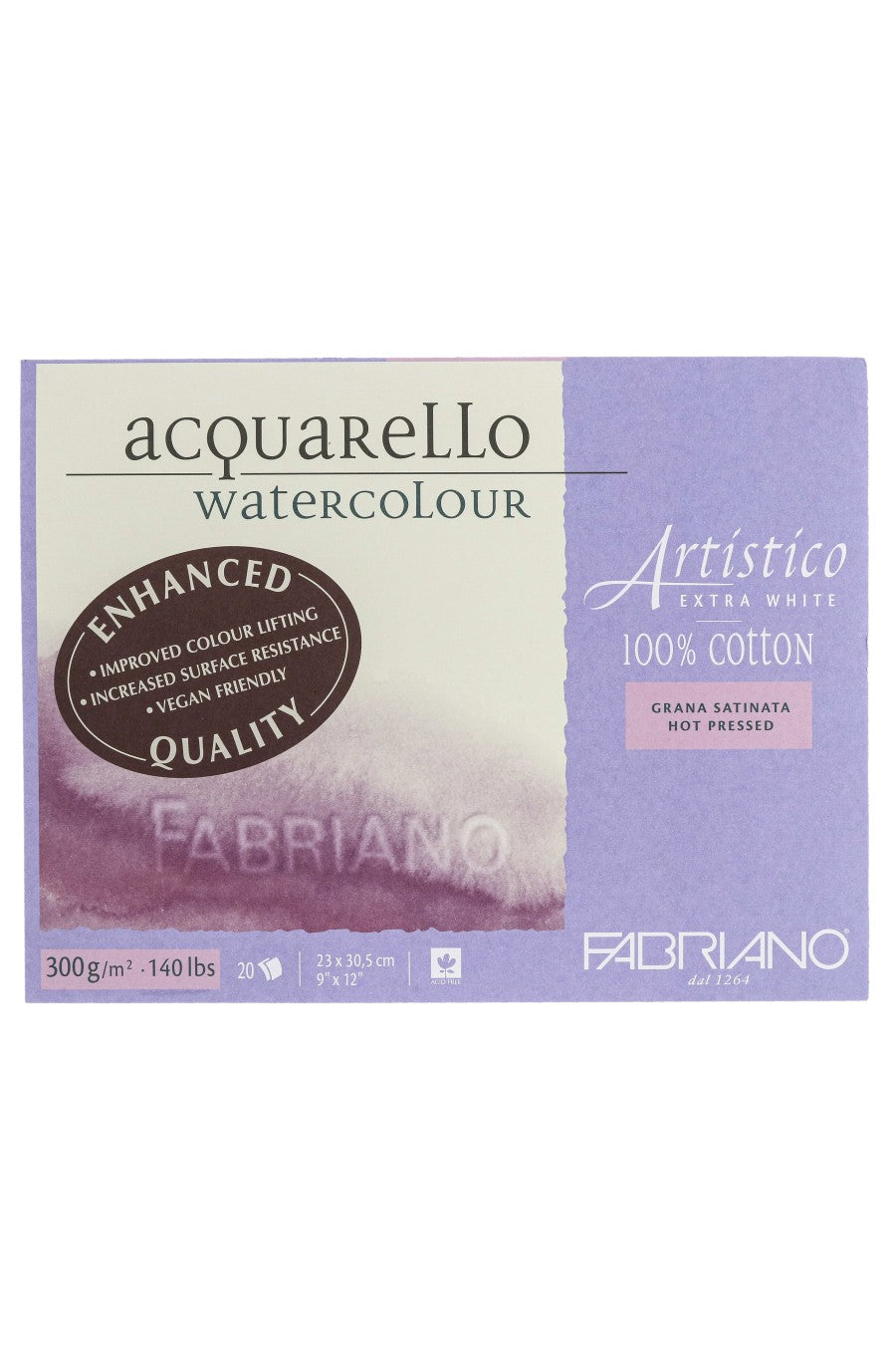 Fabriano Artistico Extra White Watercolor Block, 140 lb./300 gsm 