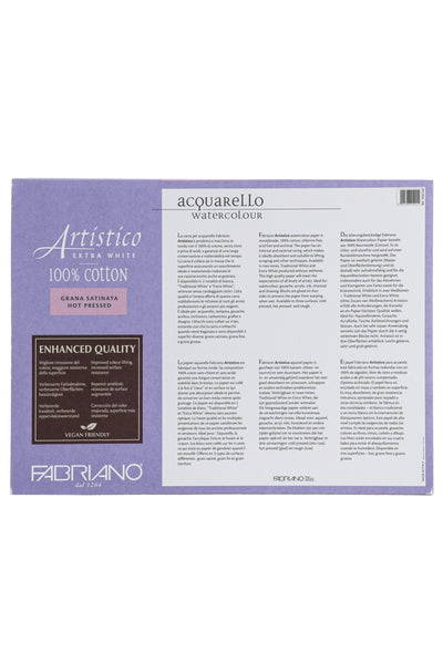 Fabriano Artistico Extra White Watercolor Block, 140 lb./300 gsm 