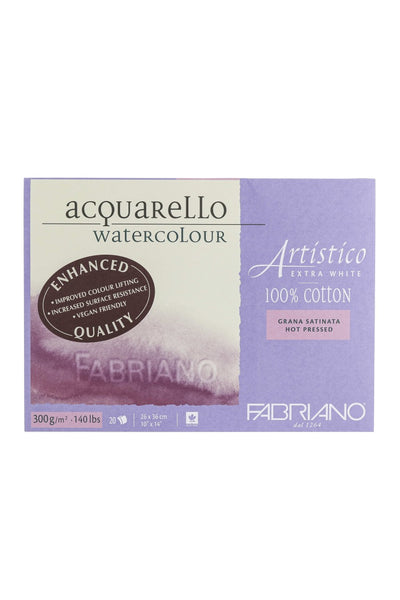 Fabriano Artistico Traditional White Watercolor Block, 140 lb./300 gsm 