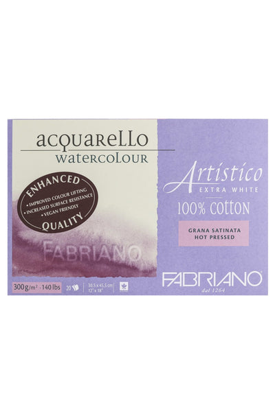 Fabriano Artistico Extra White Watercolor Block, 140 lb./300 gsm 