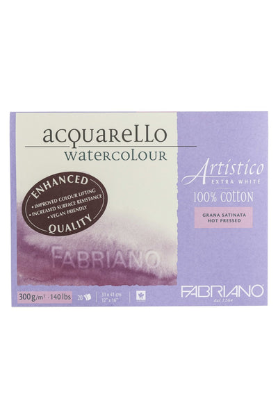 Fabriano Artistico Traditional White Watercolor Block, 140 lb./300 gsm 