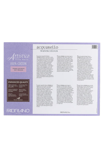 Fabriano Artistico Traditional White Watercolor Block, 140 lb./300 gsm 