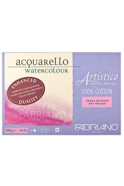 Fabriano Artistico Extra White Watercolor Block, 140 lb./300 gsm