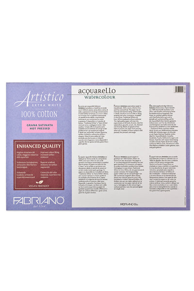 Fabriano Artistico Extra White Watercolor Block, 140 lb./300 gsm