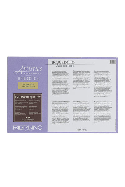 Fabriano Artistico Traditional White Watercolor Block, 140 lb./300 gsm 