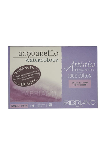 Fabriano Artistico Extra White Watercolor Block, 140 lb./300 gsm 