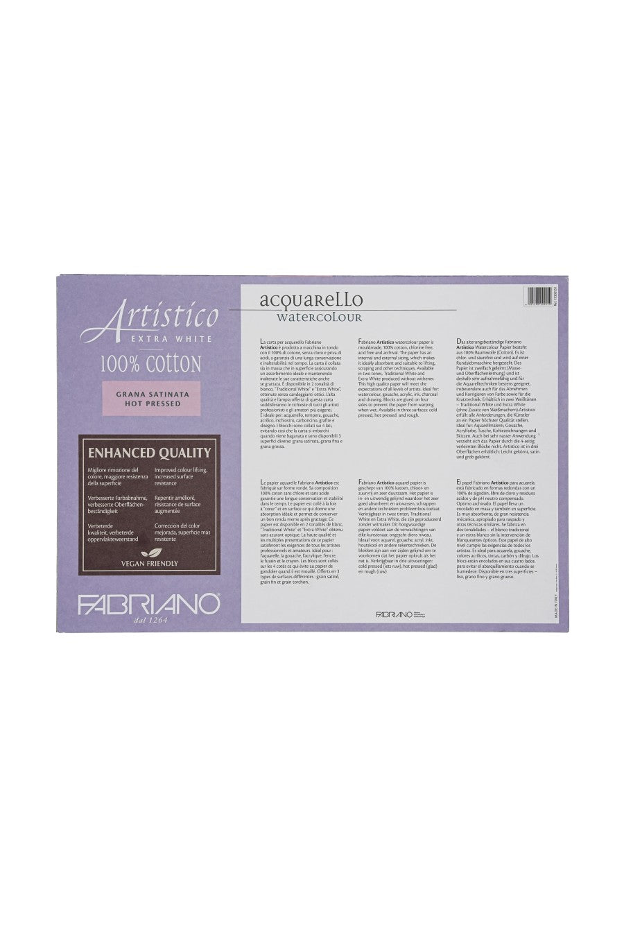 Fabriano Artistico Extra White Watercolor Block, 140 lb./300 gsm 