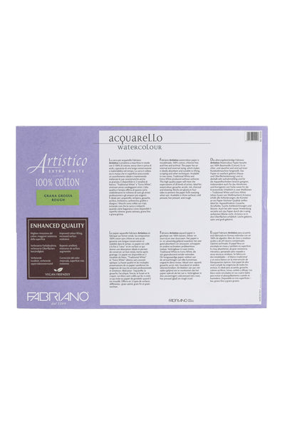 Fabriano Artistico Traditional White Watercolor Block, 140 lb./300 gsm 