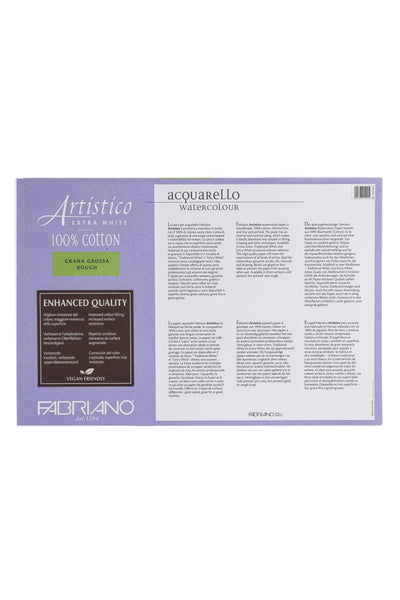 Fabriano Artistico Extra White Watercolor Block, 140 lb./300 gsm 