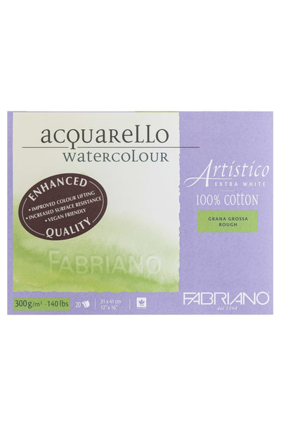 Fabriano Artistico Traditional White Watercolor Block, 140 lb./300 gsm 