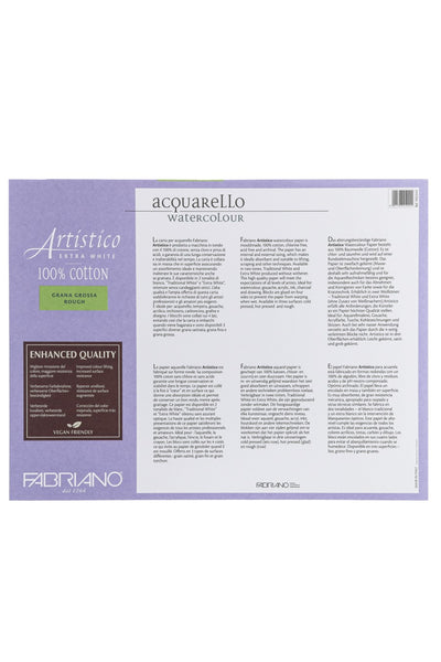 Fabriano Artistico Traditional White Watercolor Block, 140 lb./300 gsm 