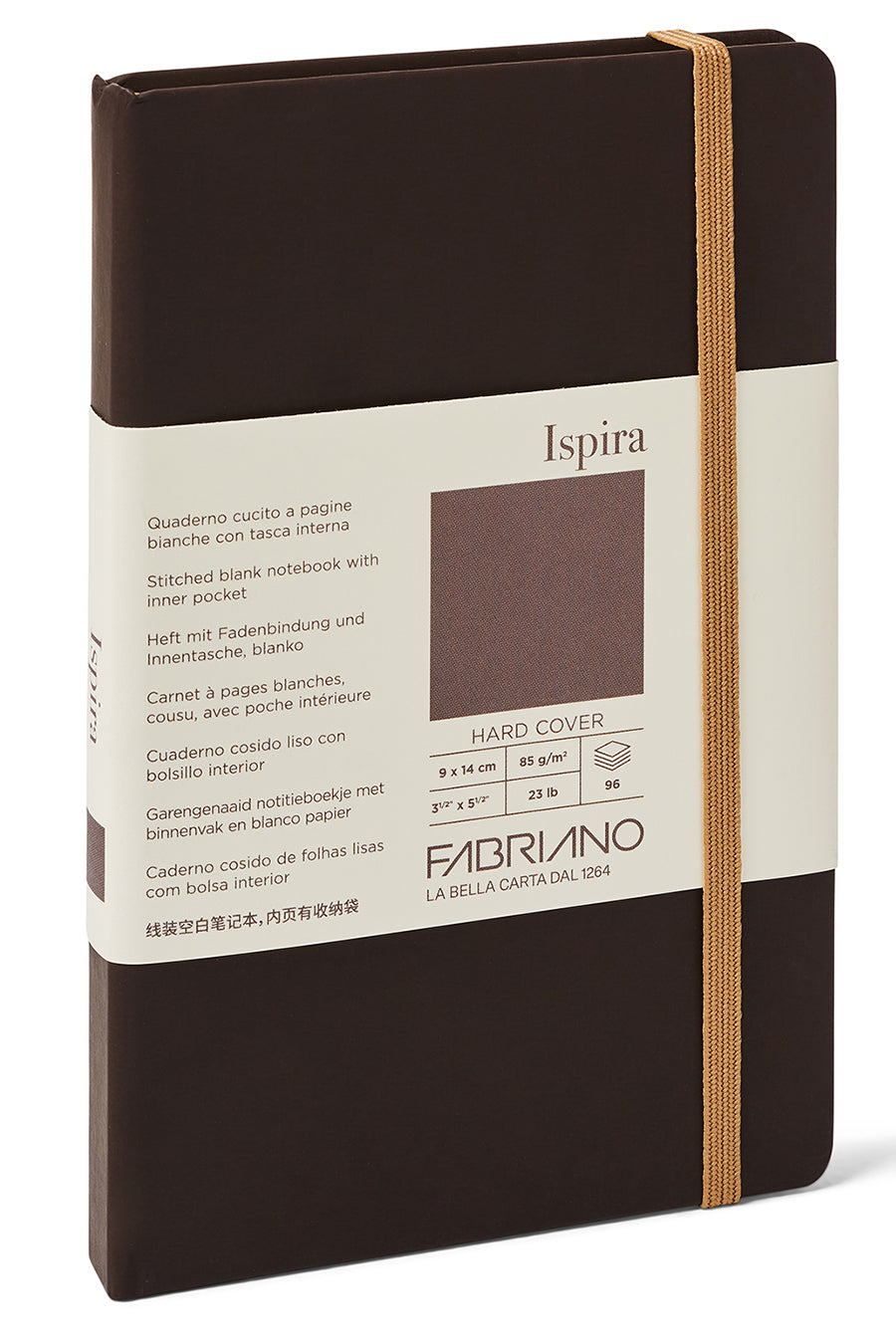 Fabriano Ispira Hard-Cover Notebook, 3.5" x 5.5" 