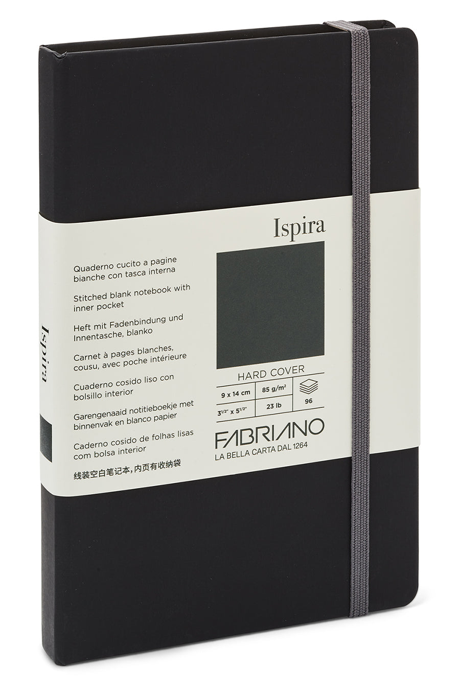 Fabriano Ispira Hard-Cover Notebook, 3.5" x 5.5" 